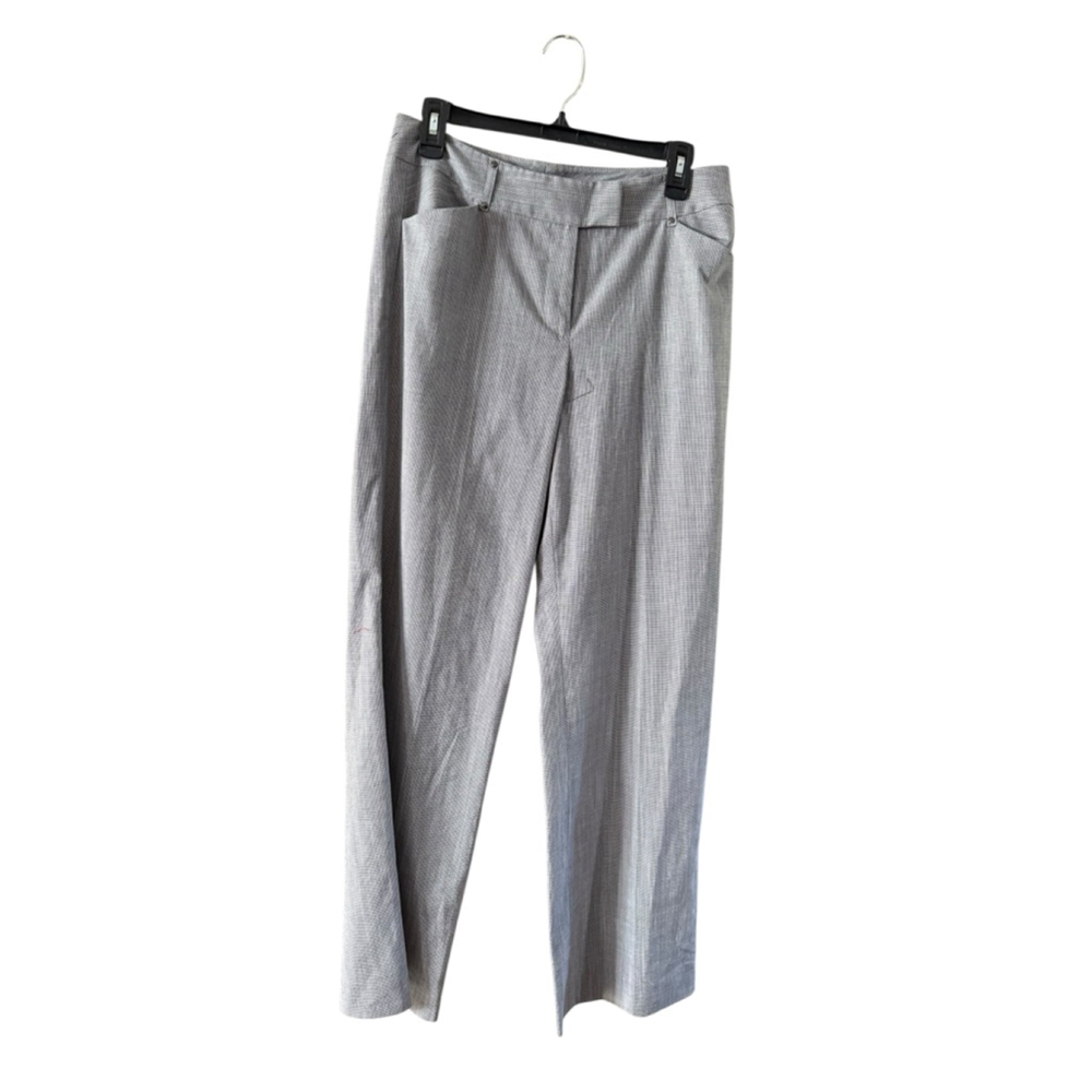 Women's Unbranded Grey & White Patterned Trousers US 6 - Picture 9 of 10